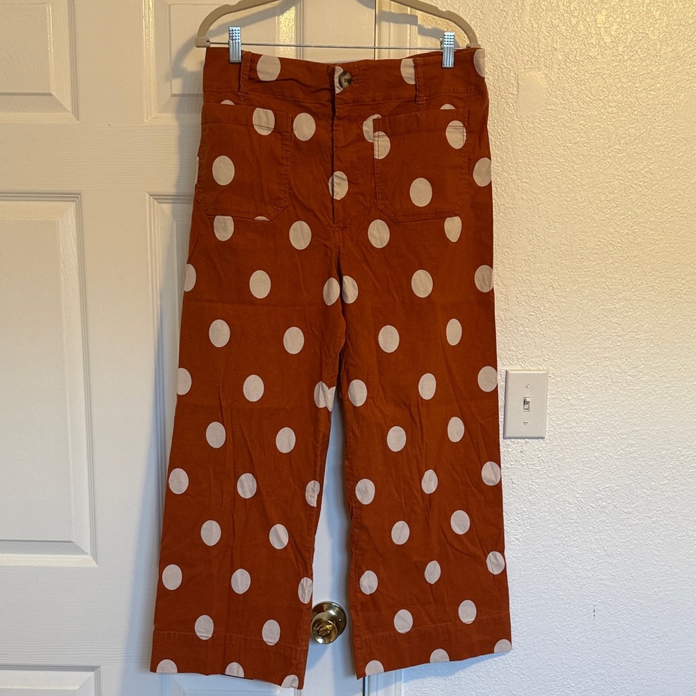 Maeve Orange Polka Dot Pants